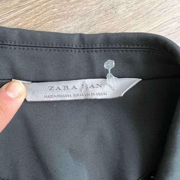 Zara Man Men’s Black Long Sleeve Blazer Jacket Size 34 - Picture 2 of 4